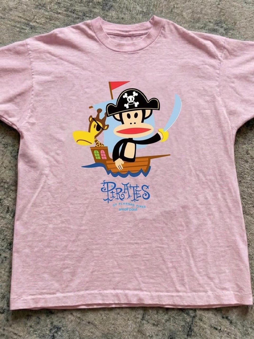 Gildan Pink Kids' Pirate Graphic Short Sleeve Tee